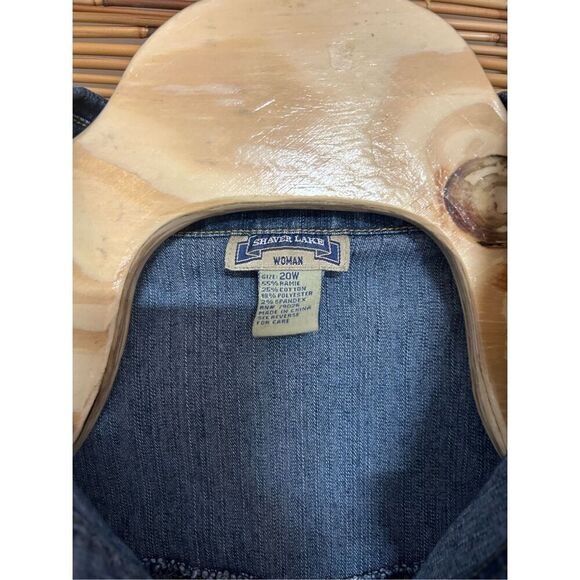 Shaver Lake 20W Button-Up and Zipper Pockets Denim Jeans Shirt Jacket - Picture 3 of 4